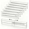 OulQinyhome Divisori per Cassetti con Blocco Centrale - Set da 6 Divisori Regolabili e Trasparenti (28,5-50 cm) - Più Stabili, Non Scivolano - Organizer per Cucina, Bagno e Ufficio