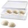 OulQinyhome Cassetta per Lievitazione Pizza e Pane,Cassetta Portaimpasto,Contenitore per impastare,Contenitore per Impasto con Coperchio,Portaimpasto con Coperchio in plastica per impasto,pizza,pane (30x40x10cm)