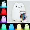 LOVERUIS Luce notturna per bambini Luce di gattino Luci notturne per bambini Luce di animali 7 luce colorata respirante per la camera da letto del bambino con telecomando (telecomando)