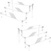 Qacpahucy Alzate di Display Acrilico 3 Strati Espositore Acrilico Trasparente 2 Pezzi Scaffale in acrilico Espositore per Cupcakes Profumi Oggetti da Collezione Cosmetici