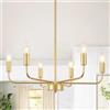 LWYTJO Lampadario Dorato a 6 Luci, Moderni, Lampade da Soffitto per Soggiorno