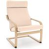 Vinylla Fodera per poltrona realizzata per sedia IKEA POANG (Design cuscino 3, cotone - Beige)