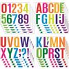 JNYUTEEN 16 Fogli Adesivi Lettere E Numeri, Sticker Grandi 10 cm Alfabeto Colorato, Adesivi Vinilici Per Poster Cassette Postali Scrapbooking Biglietti