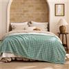 Bedsure Plaid Morbido Polare Bolla - Regali Per Donne Coperta Decorativa, Plaid Caldo per Divano e Letto, Coperta Morbida per Soggiorno, Camera e Casa, Verde, 220x240 cm