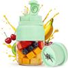 Zinueen Fresh Juice Mixer Bottiglia, Smoothie Maker to Go, 1200 ml, frullatore portatile con 38 lame, frullatore portatile con coperchio a prova di perdite, per viaggi, ufficio, palestra, campeggio (verde)