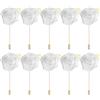 PATIKIL Bottoniere di Rose, 10pz Bottoniere Sposo Matrimonio Tasca Fiore Realizzato a Mano Spilla Revers Boutonniere per Uomini Matrimonio Cerimonia Festa Ballo, Bianco