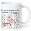 Mopec G20.3 Ceramic Mug with WordSearch Design for Mother's Day