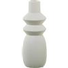 DRW Vaso da Tavolo in Ceramica Tono Crema, Medidas: 10x10x28cm