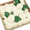 HIYAA Fiori artificiali, 50 fiori di seta finti singoli fai da te, per bouquet da sposa, feste di compleanno, festa della mamma, baby shower, decorazione per la casa