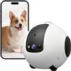 HUAJUN 2.5K Telecamera Robot per Animali con Batterie 10000 mAh, Vista a 360° Blinky Robot, Audio Bidirezionale e Visione Notturna Colori, Rilevatore di Movimento per Animali Domestici, Anziani