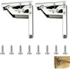 Fwobumy 2 Pezzi Cerniere pieghevoli, Cerniere Ripiani pieghevoli 90/180 Gradi in Acciaio Ripiegabili per Tavolo da Parete Console, Porta Armadietto, Mobile da Cucina, Libreria, Supporto da Tavolo Salvaspazio