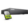 SANNCE DVR 8 Canali con 1TB Hard Disk Registratore CCTV Sistema di sicurezza video digitale H.265+ HDMI supporto audio registrazione movimento allarme e-mail allarme