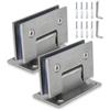 Dilireba 2 Pezzi Cerniere per Porta Doccia in Vetro, 90 Gradi Supporto Morsetto, Cerniere per Porta Doccia a 90 Gradi, Cerniere per Porte, Porta in Vetro Resistente Cerniera Da 90 Gradi per Vetro da 8-12mm