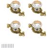 FEEIMOL 4 pezzi Pomelli in Cristalli Maniglie per Mobili Maniglie per Porte Vetro Cristallo Diametro Maniglie per Cassetti Maniglia dell'Armadio Foro Singolo