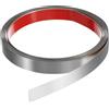 QUARKZMAN 16.4ft x 0.79 Profilo Parete Adesivo con Finitura a Specchio, Bordo Autoadesivo in Acciaio Inossidabile per Parete Soffitto Pavimento Mobile Bordo Piastrella, Argento