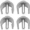 FOMIYES 4 pinze C-Shap clip canna da passeggio Walker Accessori Morsetto Cavalletto Clip, Perni di Blocco Antiscivolo Installazione Facile, per uso quotidiano ed esterno