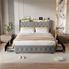 Letto Matrimoniale Con Testiera Moderno Struttura Letto Giroletto Blu 180x200 Cm In Tessuto Itd27029 Blu 70456034