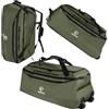 REDCAMP Borsone con ruote, grande borsone pieghevole da viaggio con rulli, nero, 85L/120L/140L, Verde-140l