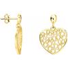 SOFIA MILANI - Orecchini da Donna in Argento 925 - Placcati in Oro - Orecchino Pendente a Cuore - E2663