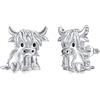 Flpruy Graziosi orecchini a forma di animale, in argento Sterling 925, con animali, per ragazze, donne e donne, 12 Millimeter, Argento sterling
