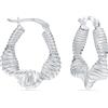 LeCalla Orecchini a cerchio da donna in argento Sterling 925, placcati oro, con taglio a diamante, orecchini a cerchio spessi e cavi, da donna, idea regalo alla moda, 26 millimeters, Argento sterling