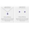 Philip Jones Set di collana e orecchini con pietra portafortuna di febbraio (ametista) creato con cristalli Zircondia®