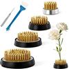 YIYAXIN 4Pcs Perno Disposizione Fiori Rotondo con Base Acciaio Inossidabile, Rana Fiore Metallo Rotonda Ikebana Kenzan, Decorazione Floreale Portafiori Fiori Pin per Arrangiamenti Floreali, Fioristi, Ufficio