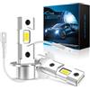Sycreek H3 LED 30000 LM 100W - Kit di Conversione Fari Auto/Moto 12V, Luce Bianca Pura 6500K, 2*H3 LED Pezzi, Sostituzione Alogena ad Alta Luminosità
