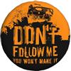 Zhimahou Copertura universale di ricambio per ruota di scorta Don'T Follow Me Off Road, impermeabile, antipolvere, per rimorchi, camper, SUV, fuoristrada, 35,5 cm