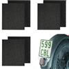 Artspherees Supporto Targa Adesivo 3 Pezzi per Monopattino Elettrico, Fissaggio Forte con Velcro, Senza Foratura, Universale per Scooter e Ciclomotori, Resistente agli Strappi e alle Intemperie, 135 x 110 mm