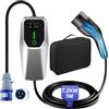 AWESAFE Caricabatterie per Veicoli elettrici, EV Charger Cavo Ricarica Auto elettrica Tipo 2,con Spina Blu CEE (Tipo 2 | 5M, 7,2KW | 32A) Adatto per Model Y/3, 500e, e-208 e Altri EV/PHEV