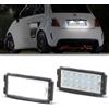 OZ-LAMPE Luce Targa a LED per Fia-t Fia-t 500 500C Convertible, Lampada Targa a LED, 2 Pezzi 18 * 2835 SMD Canbus