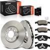 Frankberg Set freni incl. 2x Dischi Freno + 4x Pastiglie dei Freni Anteriore Compatibile con Giulietta 940 1.4 TB 1.6 JTDM 1.4 Bi-Fuel 2010-2020 Replace# 77365355