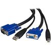 StarTech.com Cavo per commuttatore KVM 2 in 1 VGA e USB, Cavo Switch KVM per USB e VGA da 1.8m
