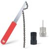 Lrocotanc Kit Attrezzi Catena per Bici Chiave Pacco Pignoni e Estrattore Ruota Libera con Frusta per Catena per rimozione pignone sblocco Ruota Libera e Multi-velocità per Bici Corsa e MTB