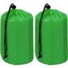 PATIKIL Sacco per Riporre, 2 Pezzi 13 x 25 cm Impermeabile Sacco da Esterno Portatile con Cordino Polsino Anti Polvere Leggero per Sacco A Pelo da Campeggio Escursionismo Viaggio, Verde