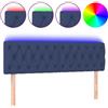 vidaXL Testiera LED blu 160x7x78/88 cm Tessuto