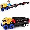 Havnidy Trasporto Truck auto giocattolo per ragazzi 3, 4, 5, 6 anni, pieghevole, con 12 auto ritirate, giocattolo da costruzione, regalo per compleanni e Natale