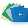 OulQinyhome Classic Base Verde set di 8 Base Pannelli Compatibili Piattaforma per Classic 25,5 x 25,5 cm Piastre di Base Multicolore per tavoli attività mattoncini e tutte le marche principali