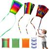 Tranrantic 3 Pezzi Aquilone Bambini,Colorato Aquiloni per I Bambini e Adulti con Lunghe Code, Aquilone per Principianti per attività All'aperto per Giochi da Spiaggia Estate All'aperto