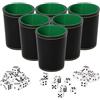 Vexaflow 6 Pezzi Set di Tazze per Dadi, Tazze da Dadi in Pelle, con Dadi a 36, Insonorizzata e Portatile, Ideale per Giochi da Tavolo, Feste, Bar e Giochi da Campeggio, Viaggi
