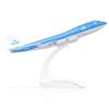 QIYUMOKE Boeing 747 KLM Airlines 1/400 Modello di Aeroplano in Metallo Pressofuso con Supporto Airlines Display in Lega Kit Modello da Collezione per Regalo per Appassionati di Aviazione,15*14.5*6 cm