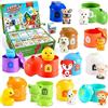 HappyGoLucky Calendario Avvento 2025, Montessori Giochi Bambini per 1 2 3 Anni Regalo Bambina 1-3 Anni Calendario dell'Avvento Giochi Educativ Calendario Bambini Regalo di Natale Giocattoli Bambino