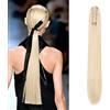 Cybelleza Posticci per Capelli Extension Coda di Cavallo Extension Capelli lisci Lunghi Sinttici Ponytail Finti, 55cm Bleach Blonde