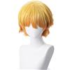 PORSMEER Parrucca unisex anime adatta per costume Zenitsu, parrucca corta per cosplay da donna, 25 cm / 10 pollici