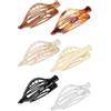 TOFBS 6 Pezzi Mollette Capelli Ovali Traforati Lucidi Pinze Artiglio Acconciatura Eleganti Fermagli Capelli Minimalisti