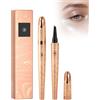 Nurvidis Microblading Eyebrow Pen, Eye Brow Pen with 4 Tip, Long-lasting Natural Eyebrow Makeup Fine Stroke Magic Eyebrow Pencil Stay on All Day (Light Brown)