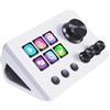Basicolor N3 Tastiera Macro: 6 Tasti LCD Shortcut, 3 Pulsanti & 3 Manopole - Controller Streaming Programmabile per Streaming (YouTube, OBS, Twitch), Produttività (Office) & Gaming (Mac/PC) - Bianco