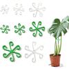 RHQFDM 20 supporti per piante, 4 misure, per piante da interno, rose e Monstera, supporto per fiori riutilizzabili, supporto per ortensie, supporto per perenni (trasparente e verde