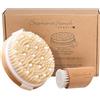 Stephanie Franck Beauty - Set Spazzole Dry Brushing Corpo e Viso - Massaggio a Secco con Setole Naturali e Legno - Esfoliazione, Pelle Liscia, Drenaggio Linfatico
